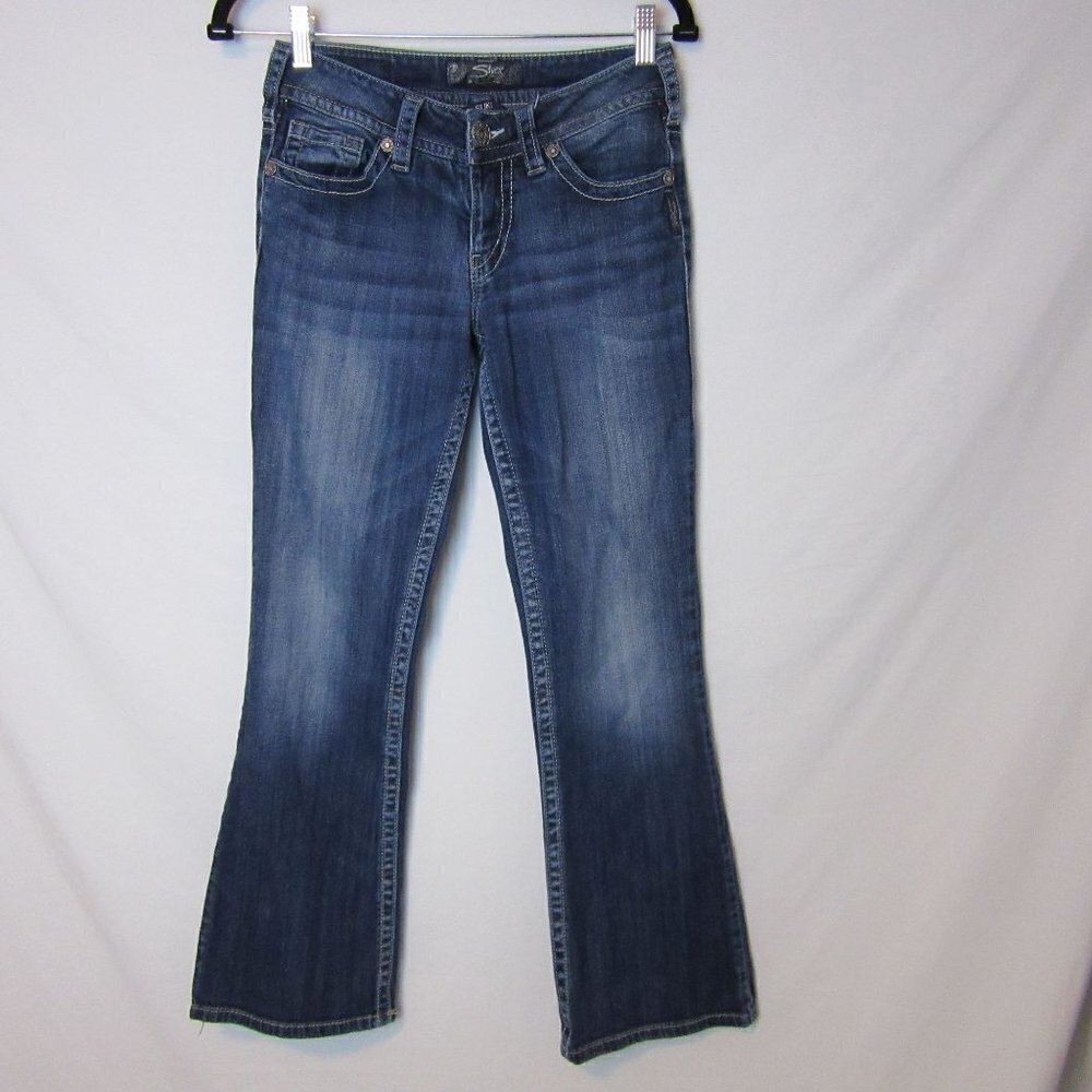 Silver Jeans Co. Suki Bootcut Blue Denim Western Casual Embroidered Women's 26